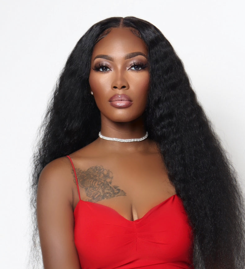 Natural blk Closure wigs